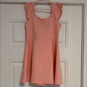 Janie and Jack girls pink checked dress